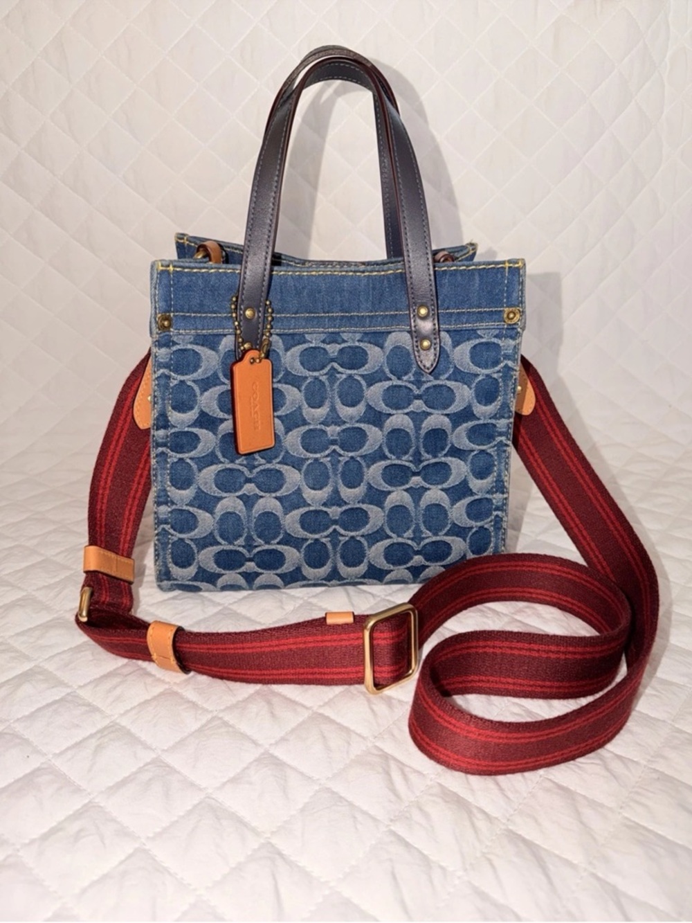 Coach Field Tote in Signature Denim